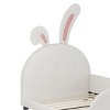 Twin Size Upholstered Platform Bed with Headboard and Footboard, Rabbit-Inspired Frame, Cute Princess Style for Kids Bedroom-Maison Boucle - 4 of 4