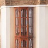 70" Tall Display Cabinet,Corner Curio Cabinet with 4 Tempered Glass Shelves & Lighting System,Solid Wood Legs (Not Bulb) - 3 of 4