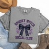 Simply Sage Market Coquette Spooky Witch Social Club Garment Dyed Tee - 3 of 4