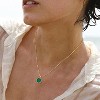14K Gold Plated Flower Necklace for Women Dainty Cubic Zirconia Petals Flower Clover Snowflake Pendant Necklace - 3 of 4