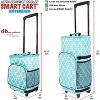 dbest Ultra Compact Smart Cart Cooler Extended Insulated Collapsible Rolling Tailgate BBQ Beach Summer - Moroccan tile - 2 of 4