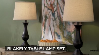 Regency Hill Traditional Table Lamps 25 High Set Of 2 With Hotel Style Usb  Charging Port Led Bronze Oatmeal Shade Touch On Off Living Room Bedroom :  Target