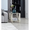 NicBex Modern Double-Layer Clear Tempered Glass Coffee Table with Stainless Steel Legs,Storage Center Table for Living Room - 3 of 4