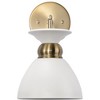Nuvo Lighting Perkins 1 - Light Sconce in  Matte White/Burnished Brass - 3 of 4