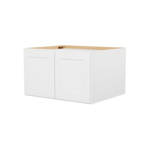 HOMLUX Easy-DIY 36 in W x 24 in D in Shaker White Ready to Assemble Wall Refrigerator Kitchen Cabinet with 2 Doors - 1 of 4