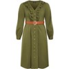 Women's Plus Size Zoe Belted Dress - khaki | CITY CHIC - 4 of 4