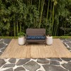 ARDEN earthFIBER Outdoor Wicker Settee Cushion, 41.5 x 18, Water Repellent, Fade Resistant 41.5 x 18, Navy Blue King Palm - 2 of 4