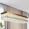 LNC Musesonce 1-Lights 36.2" Luxury and Glam Rectangle Integrated LED Crystal Chandelier, Gold - 2 of 4