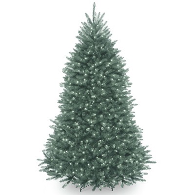 6.5' Prelit Hinged Dunhill Blue Fir Artificial Christmas Tree Clear Lights - National Tree Company
