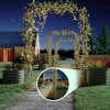 Raised Garden Bed, with 95" H Arched Trellis, Galvanized Planter Garden Box Outdoor for Gardening, Climbing Vegetables, Flowers, Plants - 3 of 4