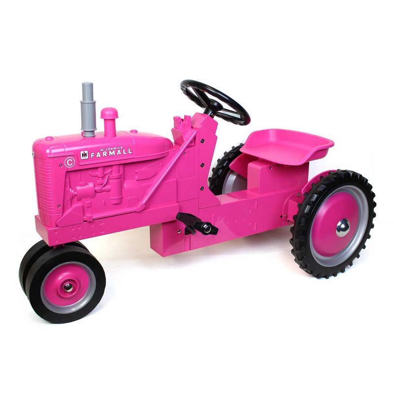 PINK International Harvester Farmall C Narrow Front Stamped Steel Pedal Tractor by ERTL 44213, 1 of 4