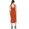 24seven Comfort Apparel Womens Halter Cross Neck Ruched Bodycon Mid Dress - 3 of 4