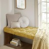1 Pc Stylish Cozy Square Chenille Floor Pillow Cushion, Tufted Face Scallope Edge Polyester Filled Ultra Soft Cushion for Relaxing Decor Style - 2 of 4