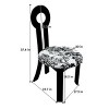 2-Piece Dining Chair Set with PU Leather or Linen Cushion & Curved Keyhole Back, Wood Chairs for Home Dining-Baofuwish - 4 of 4