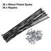 Unique Bargains Bicycle Steel Spokes 14G Bike Spoke with Nipples for Most Bicycle Black 36 Pcs - 4 of 4