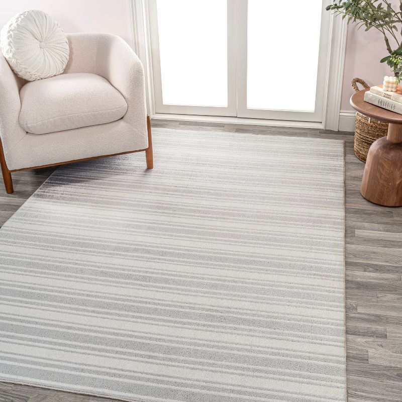 JONATHAN Y Fawning Two-Tone Striped Classic Low-Pile Machine-Washable Area Rug, 4 of 13