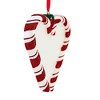 Polarx 3.25 In Candy Cane Heart Christmas Tree Ornament , Christmas Decor Wreath Glitter Stripes (1PC) - 4 of 4