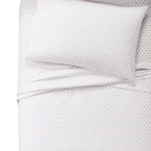 Full Metallic Dots 100% Cotton Sheet Set - Pillowfort , White