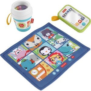 Fisher-Price Work From Home Toy Set, 3 take-along baby toys and teether for infants ages 3 months and up - 1 of 1