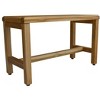 EcoDecors® Eleganto® 30" Teak Wood Shower Bench in EarthyTeak Finish - 3 of 4
