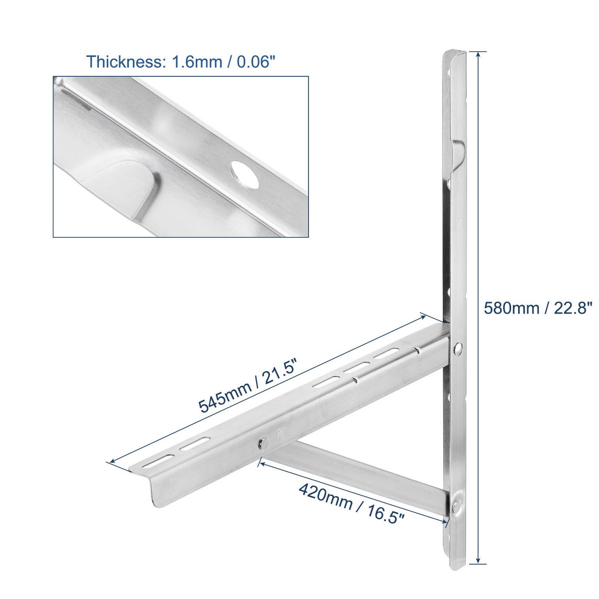 Unique Bargains Condenser Ductless AC Stainless Steel Split Wall Bracket - thumbnail 8