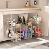 2-Tier Pull-Out Organizer under Cabinet Storage for Kitchen with Wooden Handle - 2 of 4