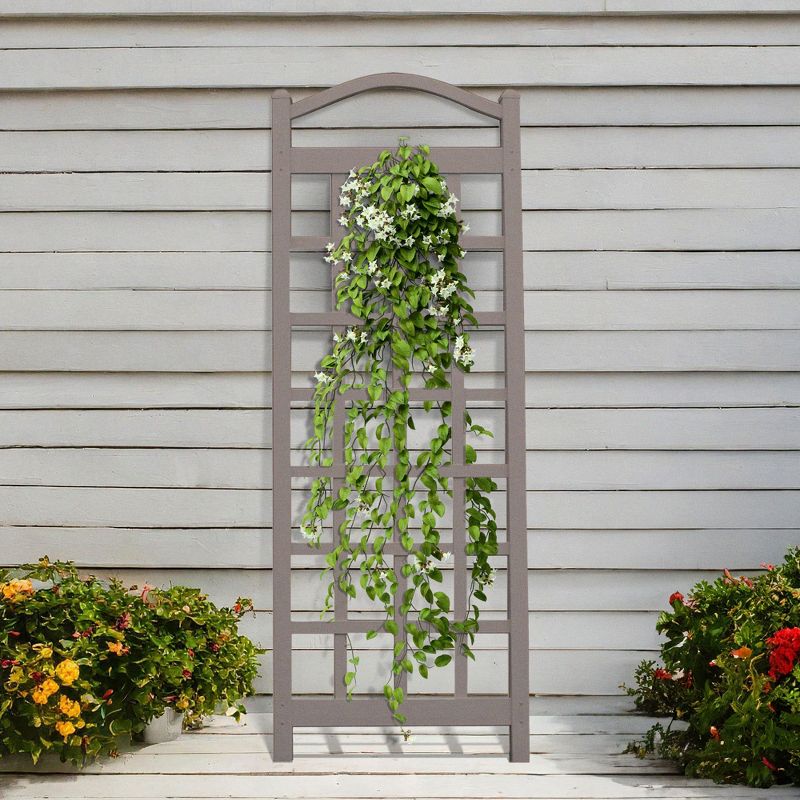 Dura-Trel Cambridge 28 by 75 Inch Indoor Outdoor Garden Trellis Plant Support for Vines and Climbing Plants, Flowers, and Vegetables, Mocha, 4 of 7