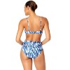 Women's Tie Dye Ikat Elongated Triangle Underwire Bikini Swim Top - 2 of 4