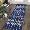Washable Area Rug Vintage Trellis Accent Rugs Non Slip Rug Foldable Stain Resistant Geometric Low Pile Indoor Carpet for Bedroom Living Room - 4 of 4