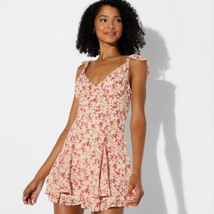 Women's Cap Flutter Sleeve Mini Empire Waist Dress - Wild Fable™ - 1 of 3