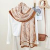Anna-Kaci Lightweight Printed Scarf with Intricate Circular Pattern and Soft Draping Design for Stylish Everyday Layering 33.5x71in - 2 of 4