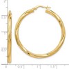 Black Bow Jewelry 3mm Twisted Textured Round Hoops in 10k Yellow Gold, 40mm (1 1/2 Inch) - 4 of 4