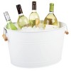 mDesign Metal, 4.75 Gallon Beverage Tub & Ice Holder - 3 of 4