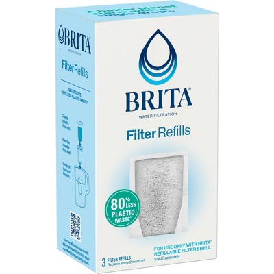 Brita Refillable Water Filter Refills 3-Pack