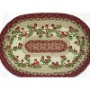 Earth Rugs Cranberries Oval Placemat – 13"x19" Hand-Braided Natural Jute Table Mat - 2 of 3