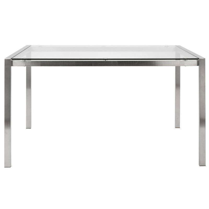 Fuji 47&#34; Modern Dining Table Stainless Steel/Clear Glass - LumiSource, 5 of 13
