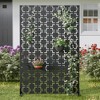 SpassWay 72"H 47"W Outdoor Metal Garden Trellis Privacy Screen Lattice Panel Indoor Room Divider - 2 of 4