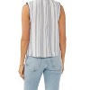 Women's Yarn-dyed Button-down Tie Front Tank Top - LOVESTITCH - 3 of 4