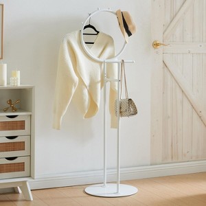 Kings Brand Furniture Valet Clothes Stand with Storage Tray, Towel Rack, Blanket Drying Holder for Bedroom, Laundry Room & Bathroom - 1 of 4