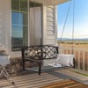 Outsunny Steel Hanging Porch Swing, Fleur-de-Lis Design Outdoor Swing Seat Bench with Chains for the Yard, Deck, & Backyard, 485 LBS Weight Capacity - 2 of 4