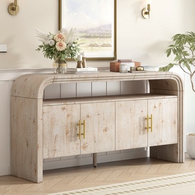 TIRAMISUBEST Elegant Sideboard with Treated Fir Veneer,Suitable For Entryway, Hallway, Living Room, Foyer, Corridor