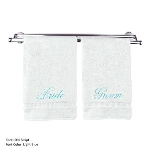 BC BARE COTTON Luxury Hotel & Spa Bride and Groom Towel Set Wedding Engagement - 1 of 4