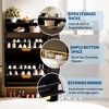 reestanding Shoe Cabinet w/ 2 Flip Drawers & Open Shelf, Fluted Shoe Organizer with Metal Legs, Narrow Entryway Shoe Rack for Hallway, Foyer - 4 of 4