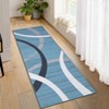 Machine Washable Rug Low Pile  Area Rug  Non Slip Modern Geometric Rug Foldable Stain Resistant Rugs for Living Room Bedroom Indoor Ultra Thin Carpet - 2 of 4