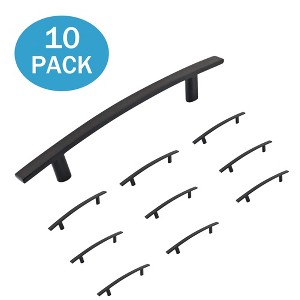 5in,128mm Center to Center Black Cabinet Handles,10Pack - 1 of 4