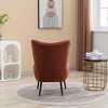 Living Room Chairs, Armless Accent Chair with Wooden Legs, Modern Upholstered Chair for Living Room, Bedroom, Office, Hotel - 4 of 4