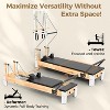 PAETA Pilates Reformer, Wooden Reformer Pilates Machine with Cadillac Trapeze Table,Includes Sitting Box and Jumpboard for home - 2 of 4