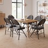 Metal Foldable Chair with Cushion and Non-Slip Feet Pads, Linen Party Chairs for Indoors and Outdoors, Meeting Room - 2 of 4