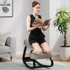 Costway 2 Pcs Rocking Kneeling Chair Ergonomic Posture Correcting Back Padded Cushion - 2 of 4