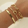 Reoxvo 14K Gold Plated Bangle Cuff Bracelets for Women Non Tarnish Gold Bracelet Stack Jewelry Set for Women Trendy - 3 of 4